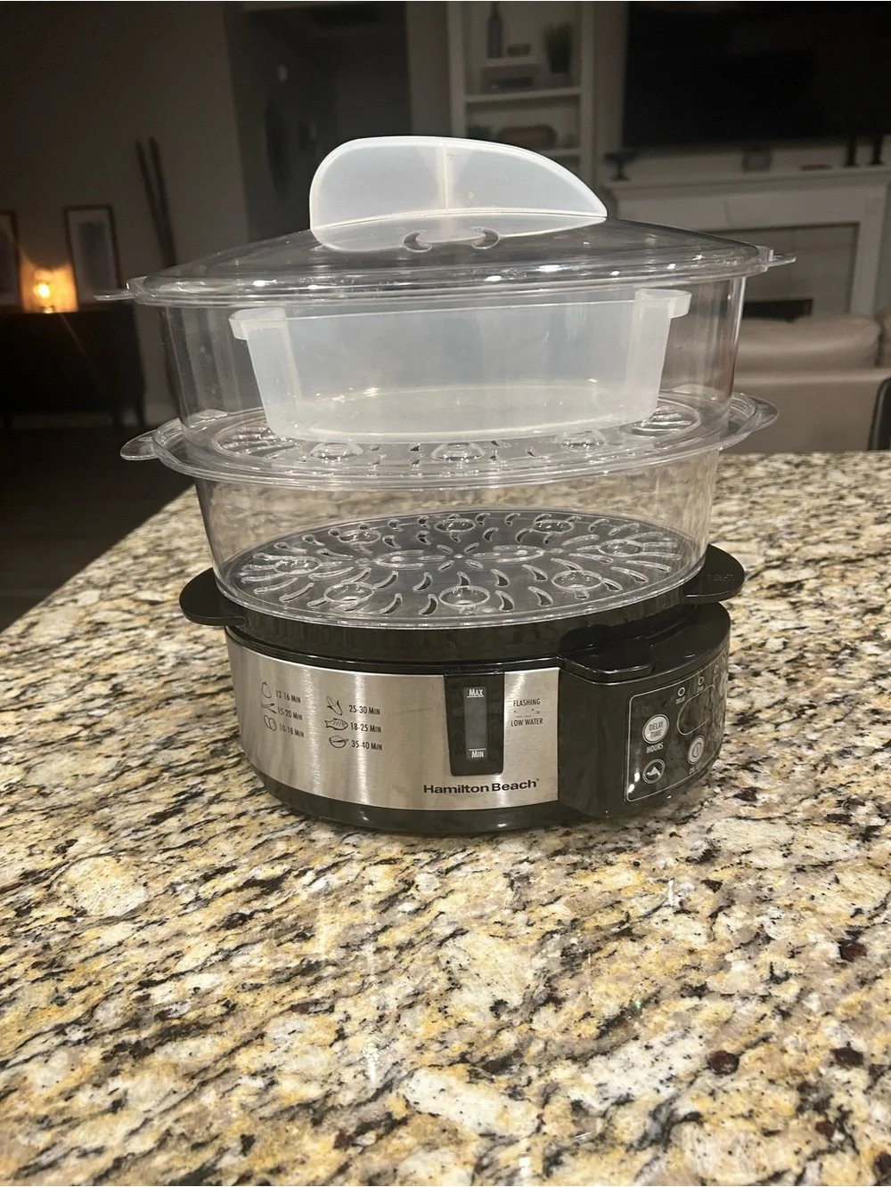 HAMILTON BEACH 5.5 Qt Digital Food Steamer 2 Tier Type VS02 Model 37537 WORKS